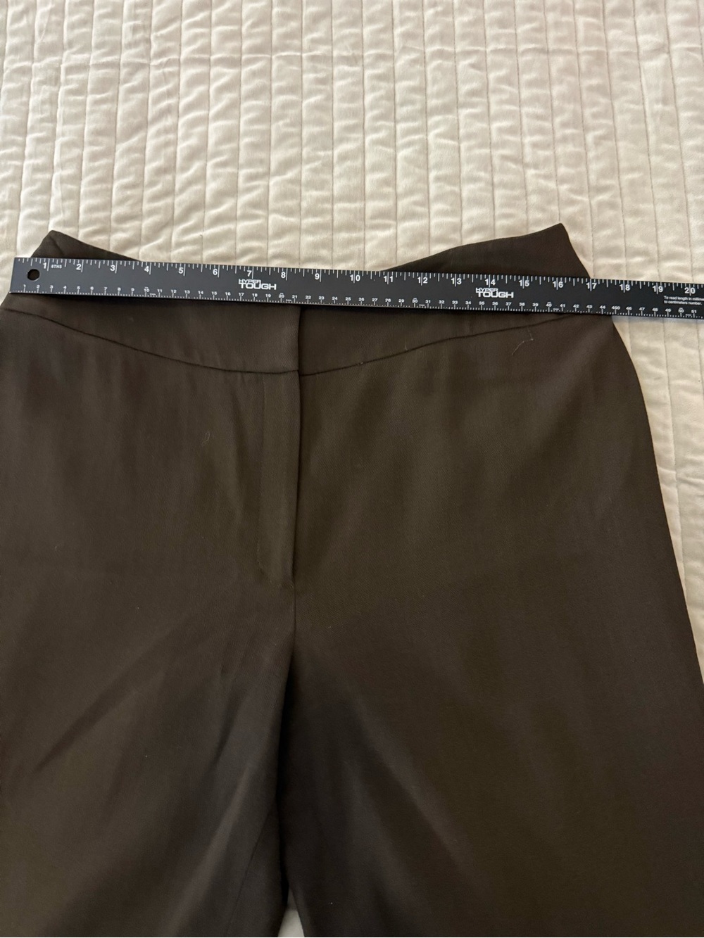 Anne Klein New York Brown Virgin Wool Blend Wide Leg Pants - Size 14 - Picture 4 of 10